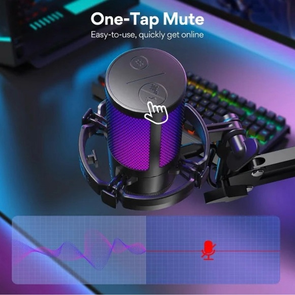 MAONO GAMERWAVE USB MICROPHONE, NOISE CANCELING, Bundle with BOOM ARM - Picture 6 of 6